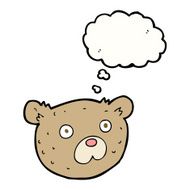 cartoon teddy bear with thought bubble N57