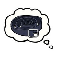 cartoon leather belt with thought bubble N2