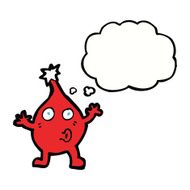 cartoon funny christmas character with thought bubble N6