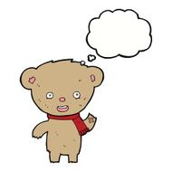 cartoon teddy bear with thought bubble N61
