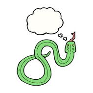cartoon snake with thought bubble N54