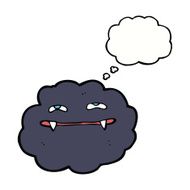 cartoon vampire cloud with thought bubble N5