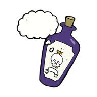 cartoon poison with thought bubble