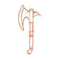 Battle Axe isolated on white background vector