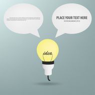 Bulb light idea with bubble talk