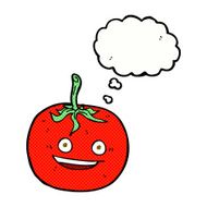cartoon tomato with thought bubble N40