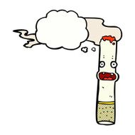 cartoon cigarette with thought bubble N13