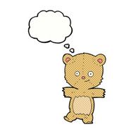 cartoon funny teddy bear with thought bubble N12