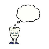 cartoon tooth with thought bubble N16