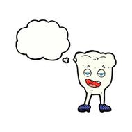 cartoon tooth looking smug with thought bubble N15