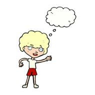 cartoon sporty person with thought bubble N8