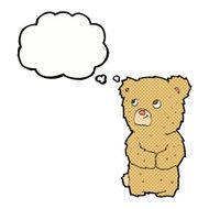 cartoon teddy bear with thought bubble N62