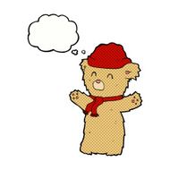 cartoon teddy bear with thought bubble N63