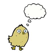 funny cartoon bird with thought bubble N119