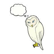 cartoon owl with thought bubble N57