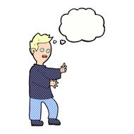 cartoon shocked man with thought bubble N101
