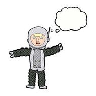 cartoon astronaut with thought bubble N107