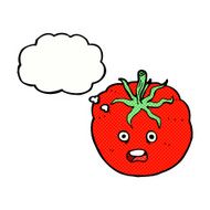 cartoon tomato with thought bubble N41