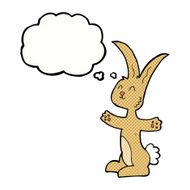 cartoon rabbit with thought bubble N81