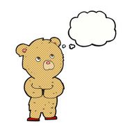 cartoon teddy bear with thought bubble N66