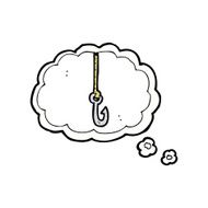 cartoon hook with thought bubble N2