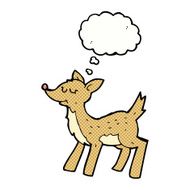 cute cartoon deer with thought bubble N10