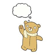 cute cartoon teddy bear with thought bubble N7
