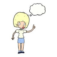 cartoon woman with idea thought bubble N226