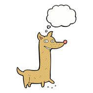 funny cartoon dog with thought bubble N19