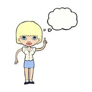 cartoon woman with idea thought bubble N227
