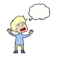 cartoon stressed boy with thought bubble N9