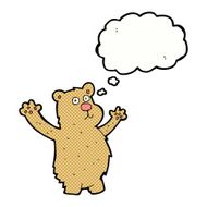 cartoon funny bear with thought bubble N3