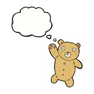 cartoon cute teddy bear with thought bubble N28