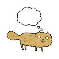 cartoon furry cat with thought bubble N9