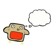 cartoon robin with thought bubble N27