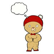 cartoon teddy bear with thought bubble N69