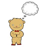 cartoon teddy bear with thought bubble N70