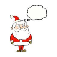 cartoon santa claus with thought bubble N176