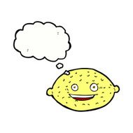 cartoon lemon with thought bubble N2