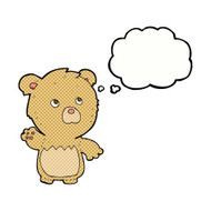 cartoon teddy bear with thought bubble N71