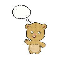 cartoon teddy bear with thought bubble N73