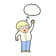 cartoon man asking question with thought bubble N44