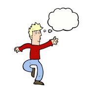 cartoon urgent man with thought bubble N9