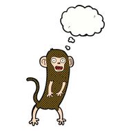 cartoon crazy monkey with thought bubble N10