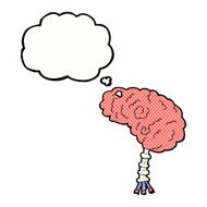 cartoon brain with thought bubble N2