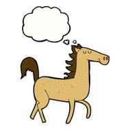 cartoon horse with thought bubble N31