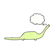cartoon dinosaur with thought bubble N36