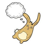 funny cartoon rabbit with thought bubble N10