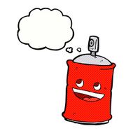 cartoon spray can with thought bubble N15