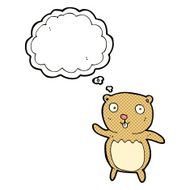 cartoon teddy bear with thought bubble N76